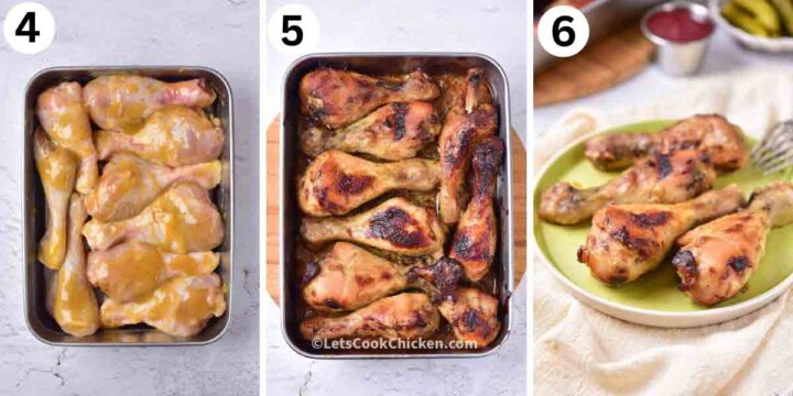 Baked honey mustard chicken drumsticks - Let’s Cook Chicken!